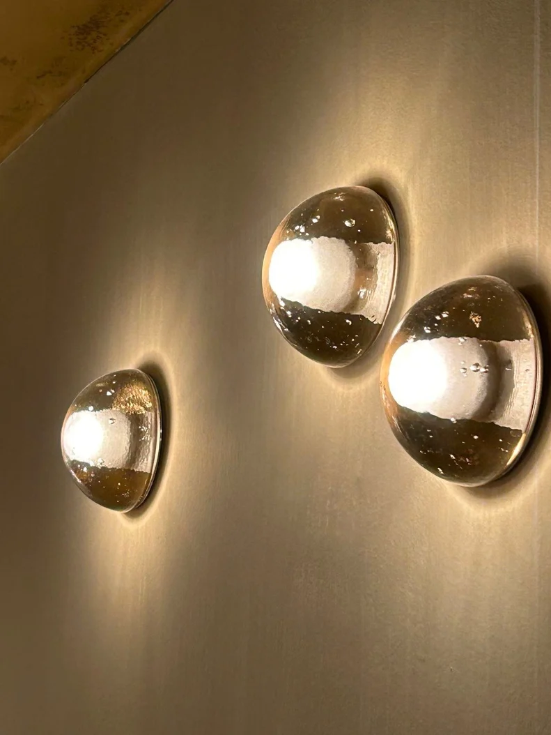 Ovo Buzlu Cam Duvar Aplik